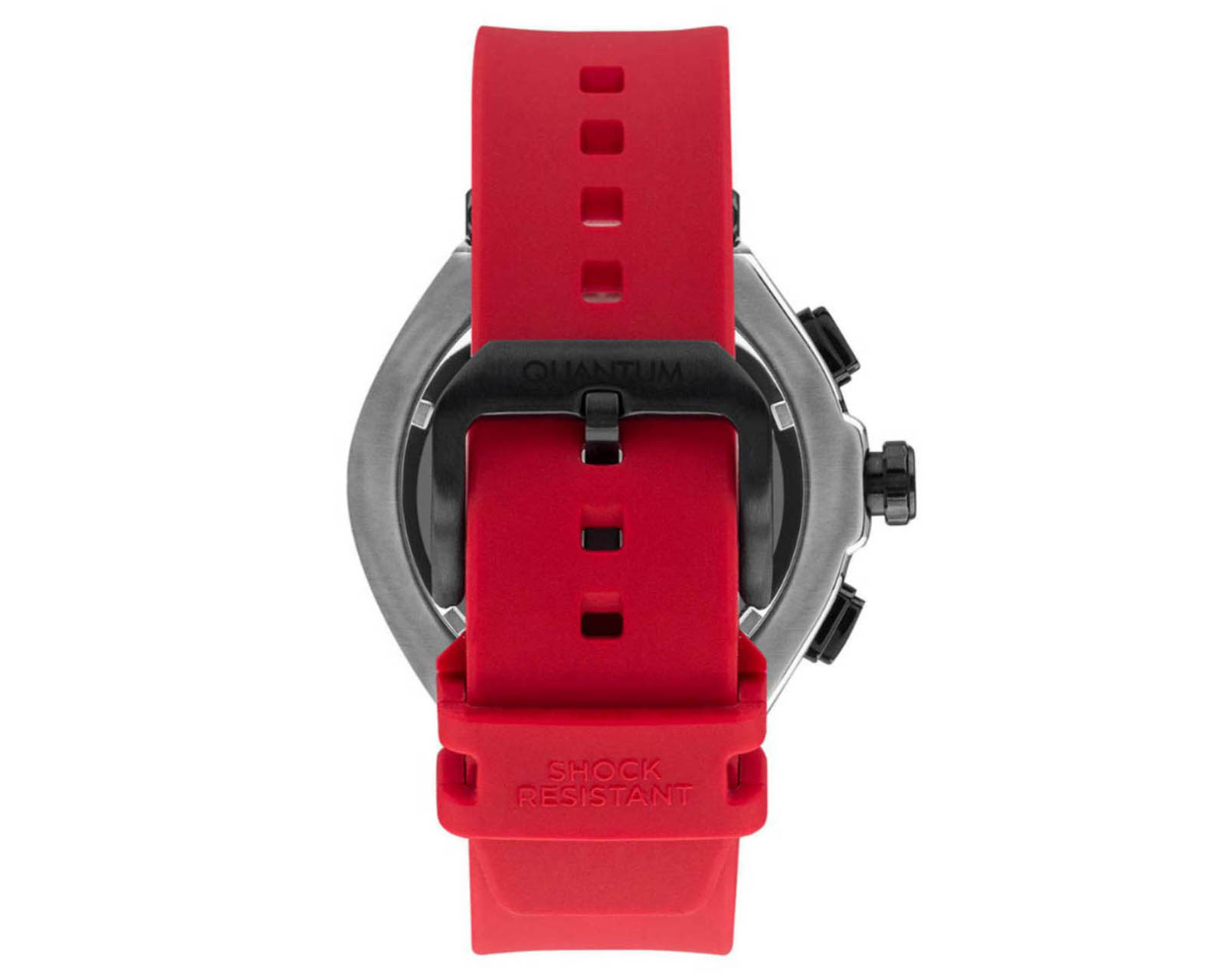 Foto 3 pulgar | Reloj Quantum Hombre Correa Silicón Rojo Hng1010.359