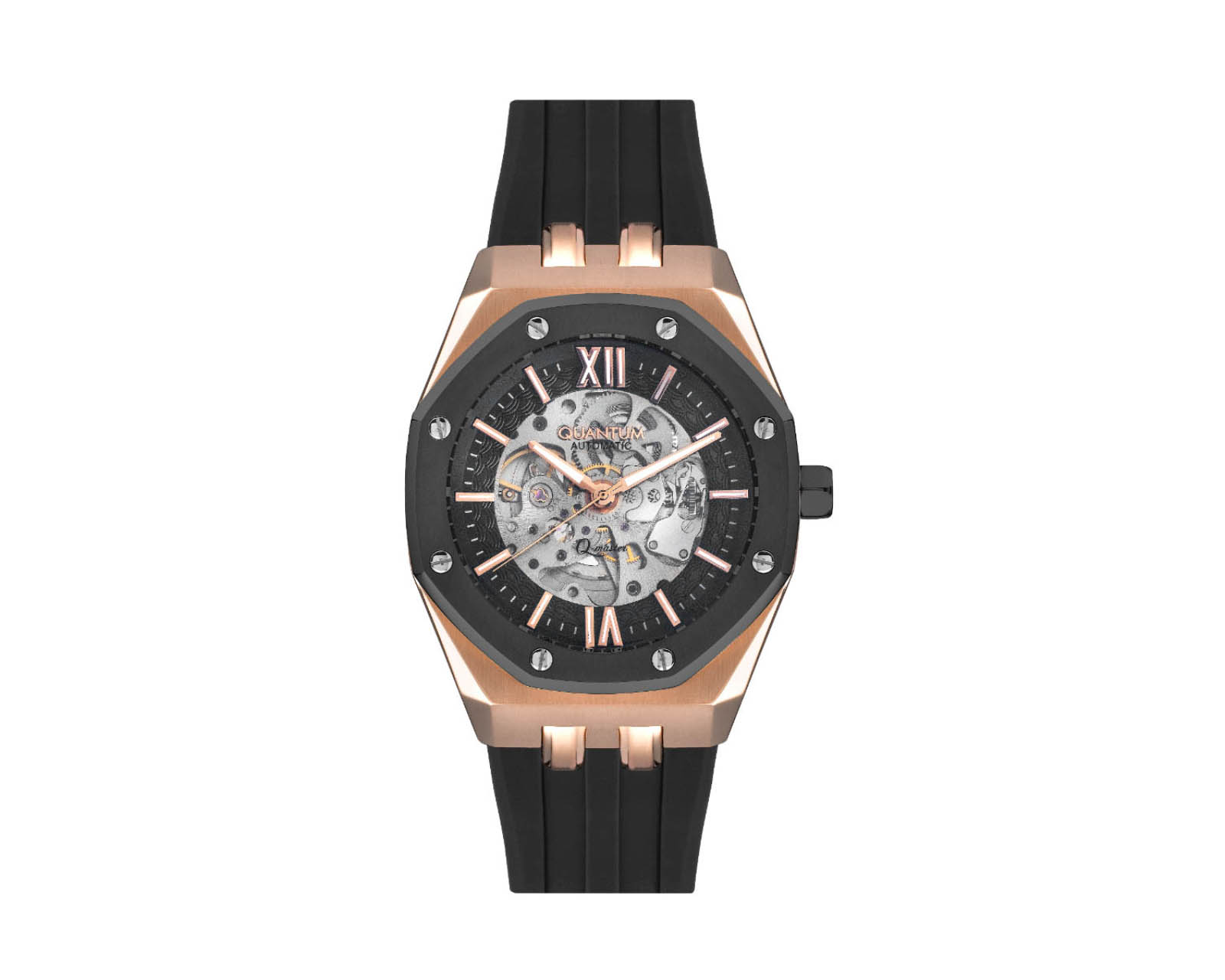 Reloj Quantum Hombre Correa Silicón Negro Qmg1074.851