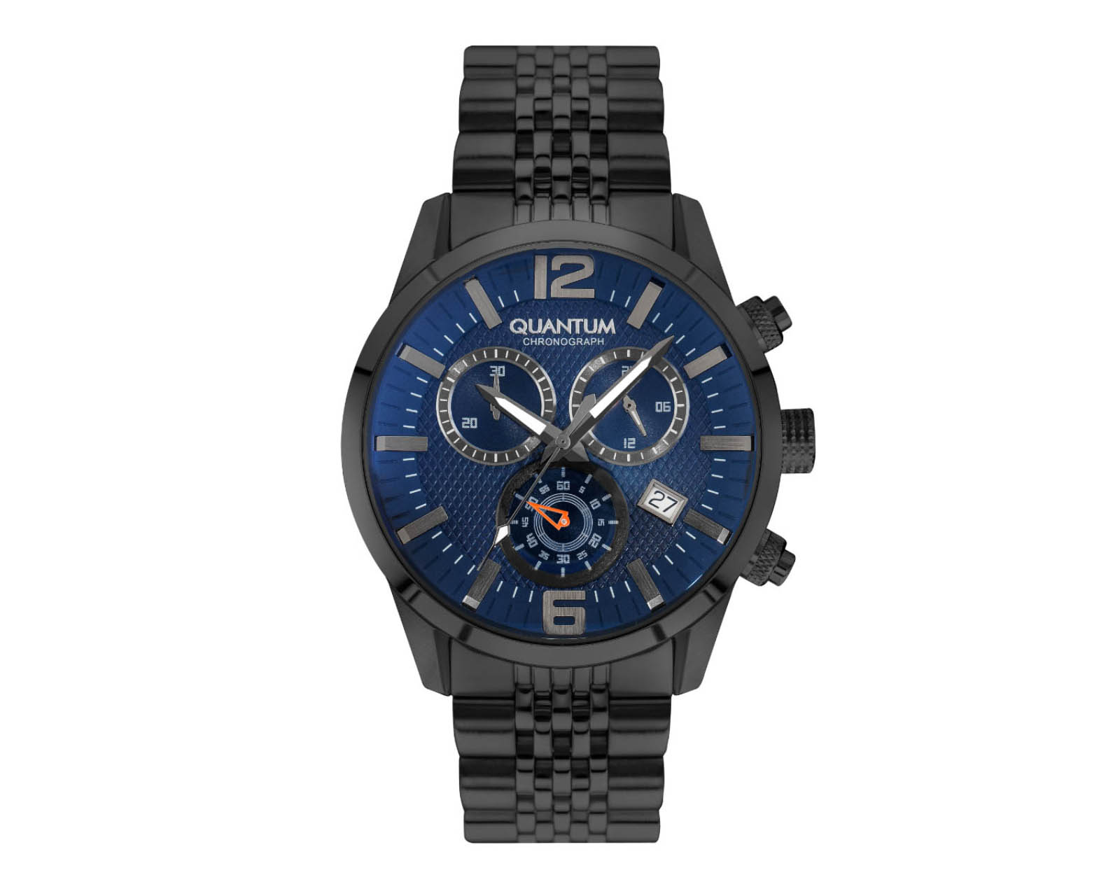 Reloj Quantum Hombre Extensible Acero Inox Negro Adg1016.690