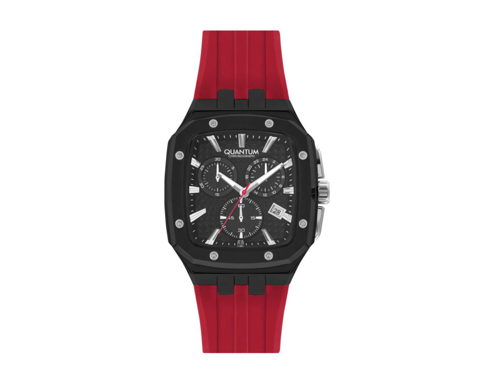 Reloj Quantum Hombre Correa Silicón Rojo Hng1033.658