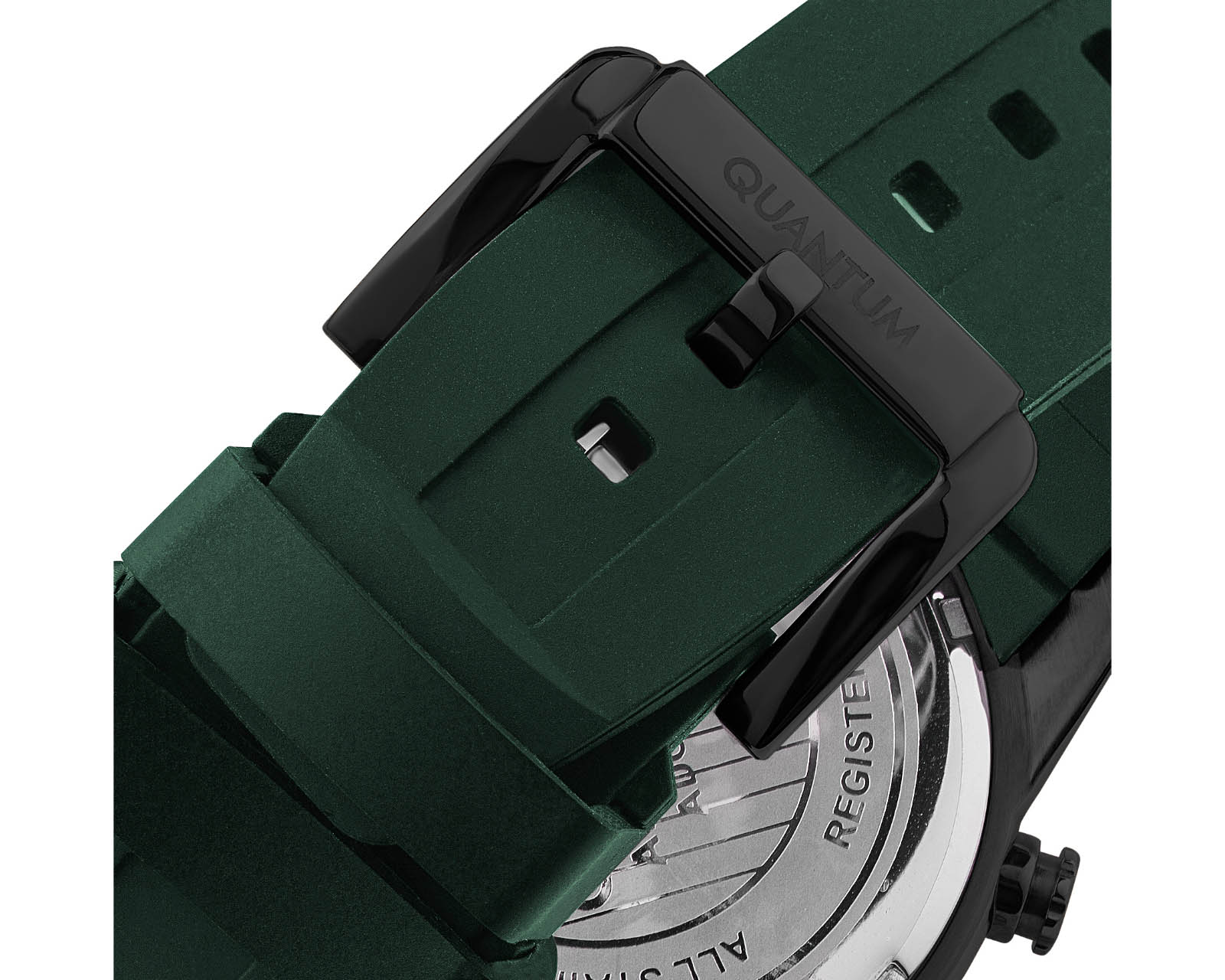 Reloj Quantum Hombre Correa Silicón Verde Adg678.675