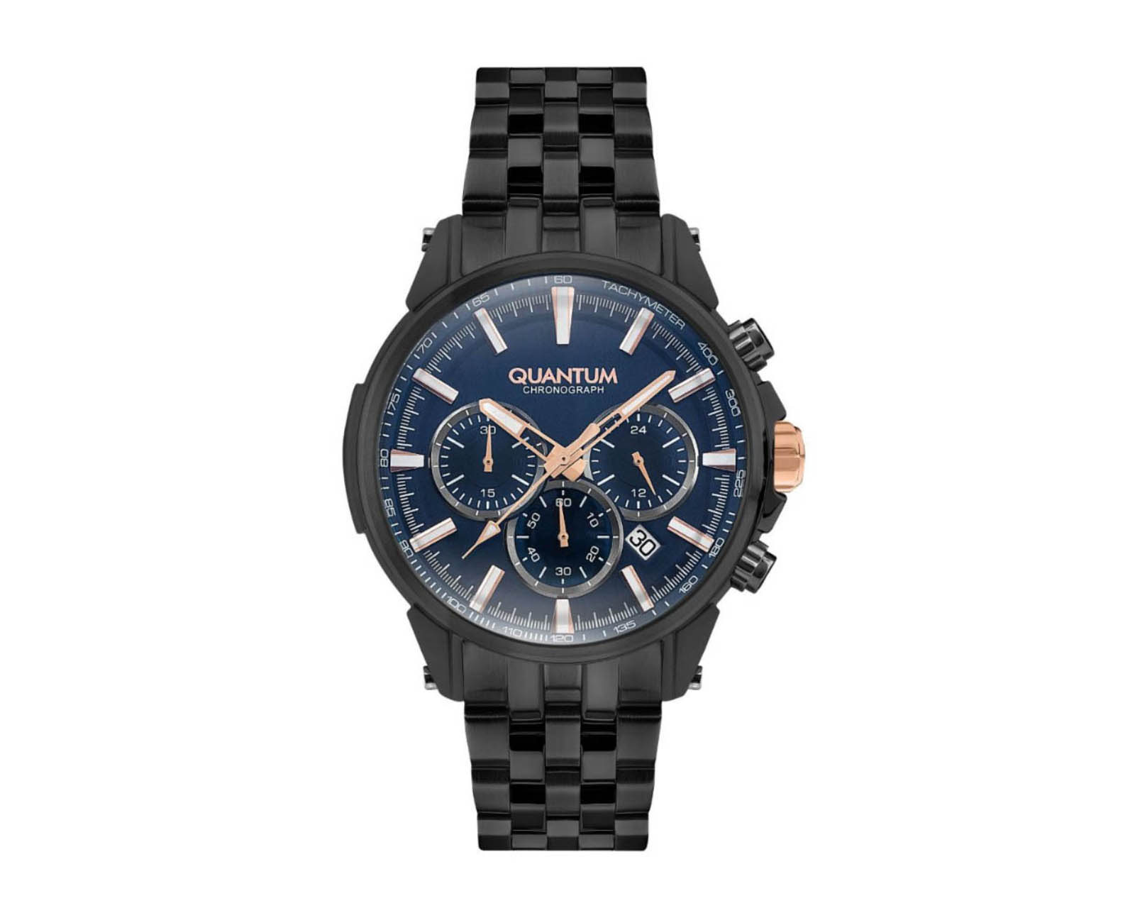 Reloj Quantum Hombre Extensible Acero Negro Pwg882.090