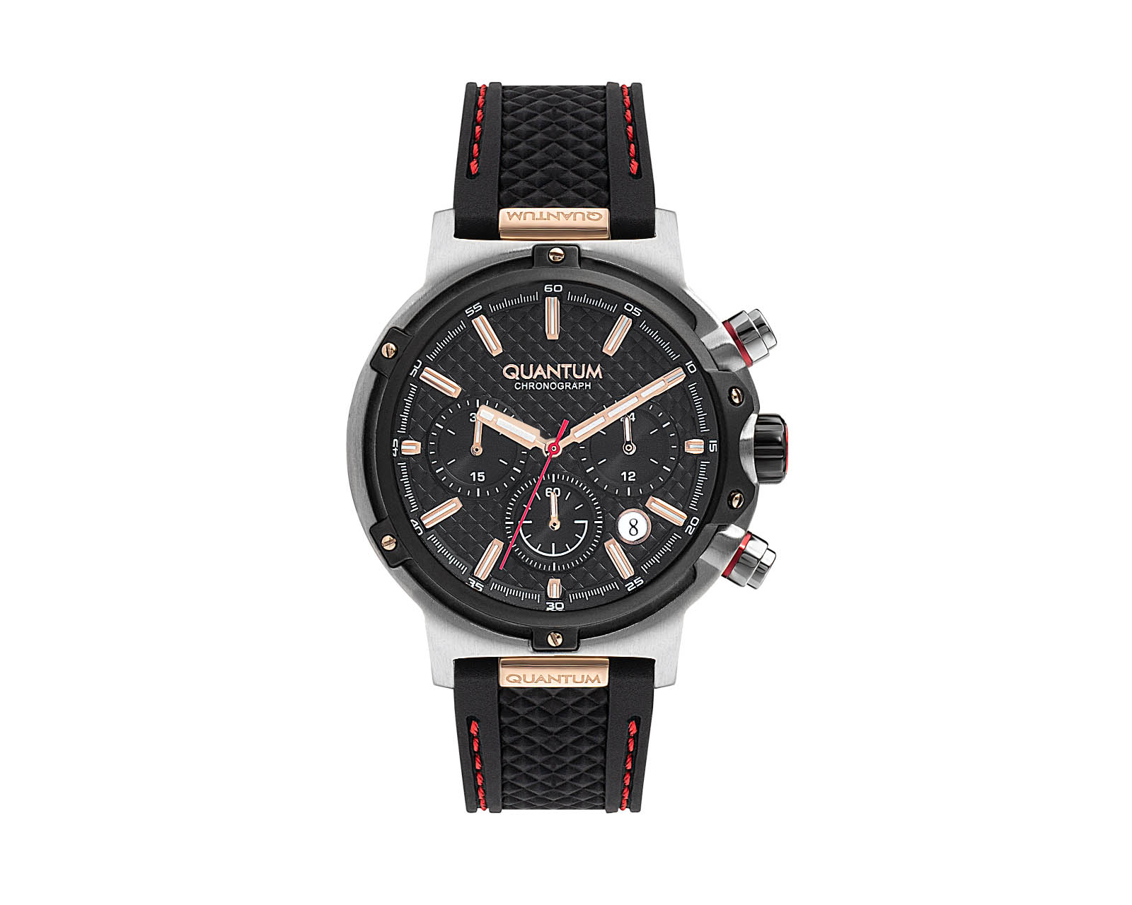 Reloj Quantum Hombre Correa Silicón Negro Hng956.351