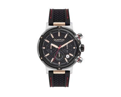 Foto 1 | Reloj Quantum Hombre Correa Silicón Negro Hng956.351
