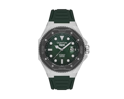 Foto 1 | Reloj Quantum Hombre Correa Silicón Verde Bar1091.375