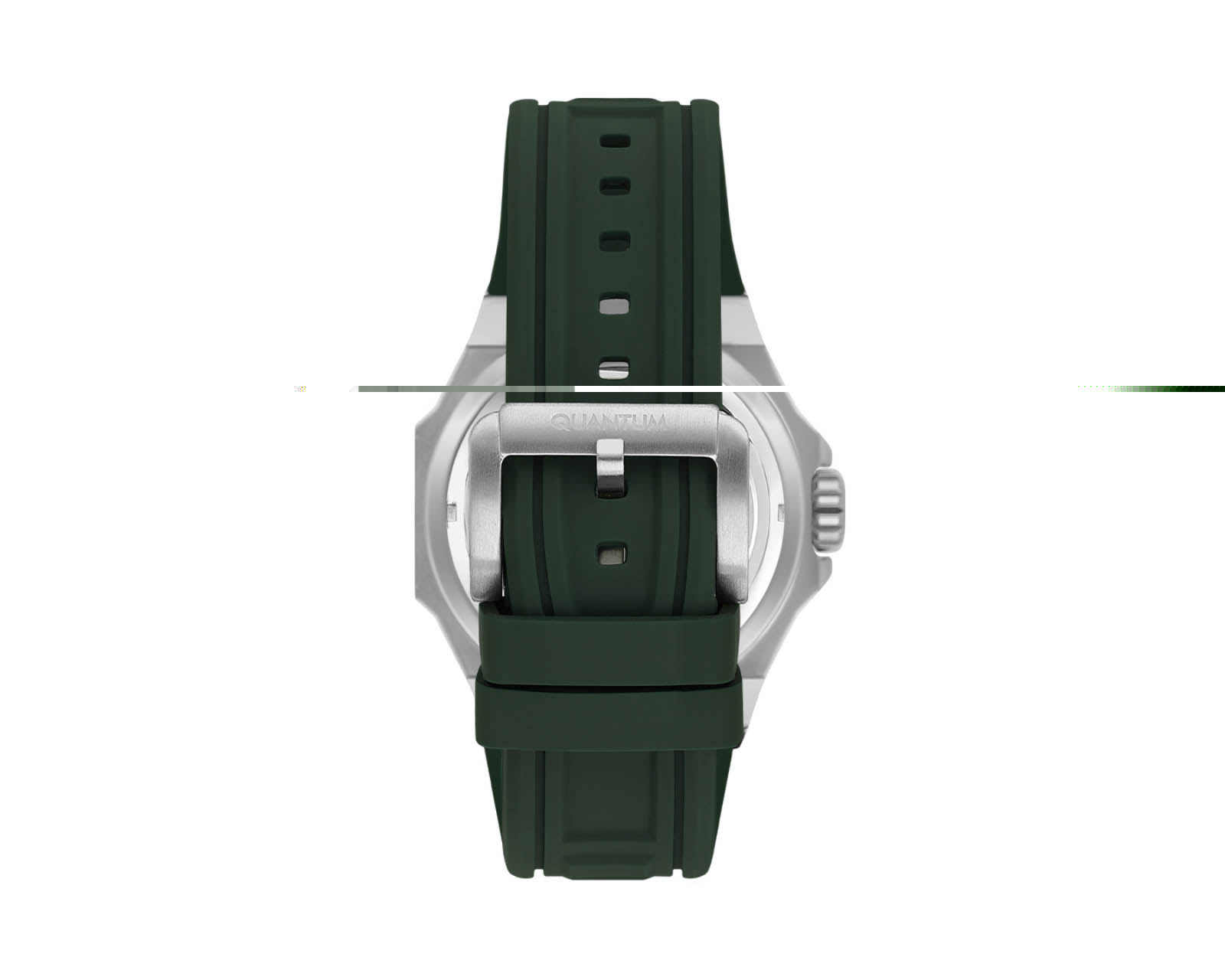 Foto 3 pulgar | Reloj Quantum Hombre Correa Silicón Verde Bar1091.375