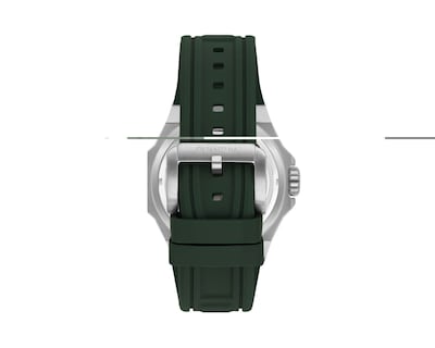 Foto 2 | Reloj Quantum Hombre Correa Silicón Verde Bar1091.375