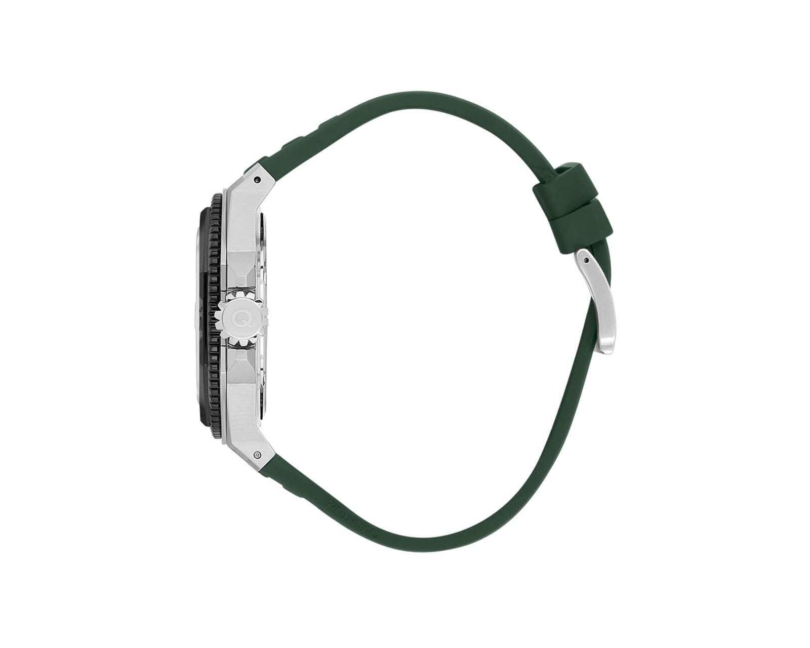 Foto 4 pulgar | Reloj Quantum Hombre Correa Silicón Verde Bar1091.375