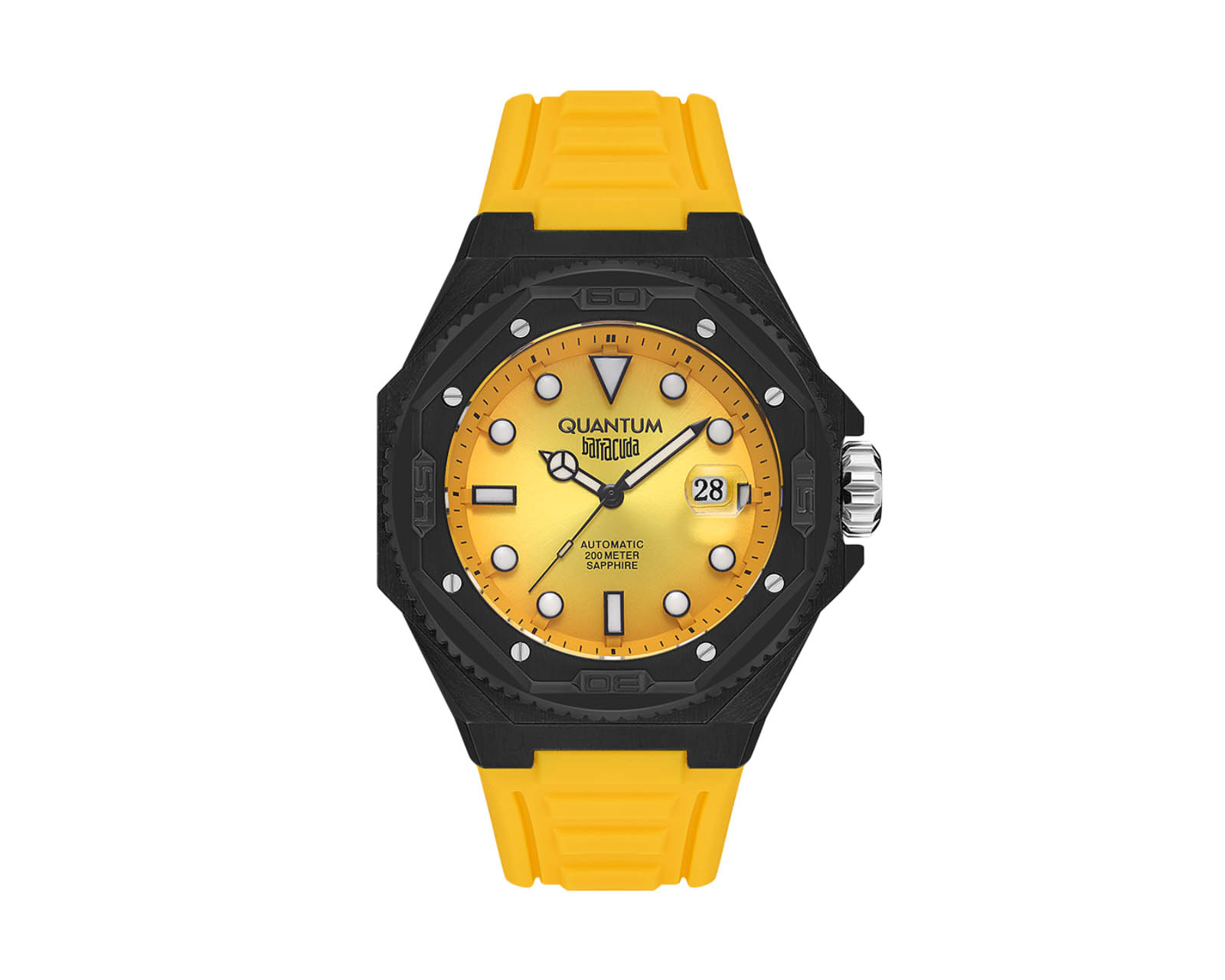 Foto 2 pulgar | Reloj Quantum Hombre Correa Silicón Amarillo Bar1091.614