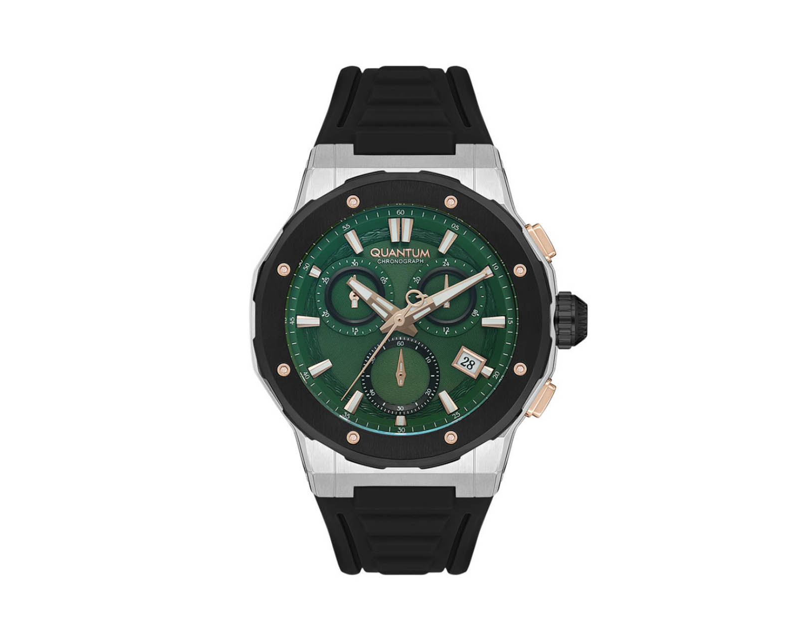 Reloj Quantum Hombre Correa Silicón Negro Hng1082.371