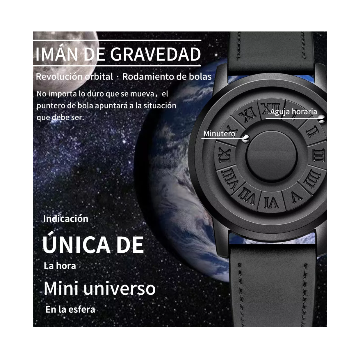 Foto 2 | Reloj de Cuarzo Lab.G Negro para Hombre