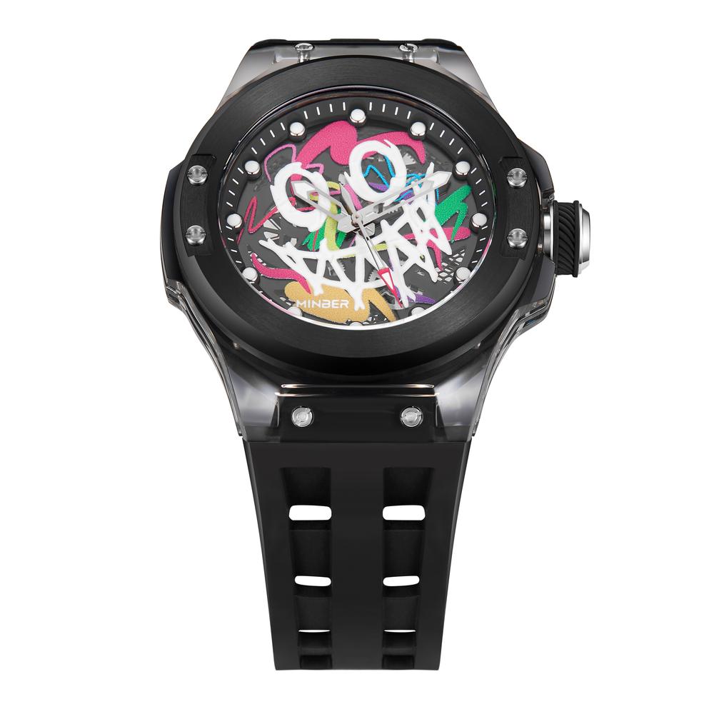 Foto 3 pulgar | Reloj de Pulsera Minber M9109g1 Negro para Hombre