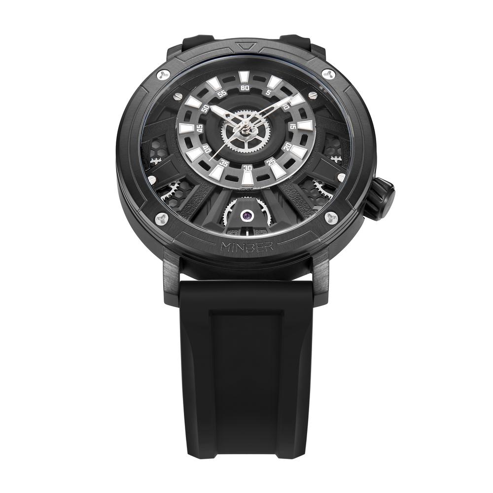 Foto 3 pulgar | Reloj De Pulsera Minber M9101g1 Negro para Caballero