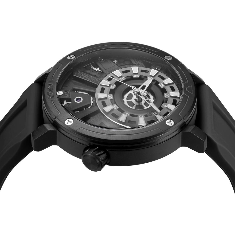 Foto 6 pulgar | Reloj De Pulsera Minber M9101g1 Negro para Caballero