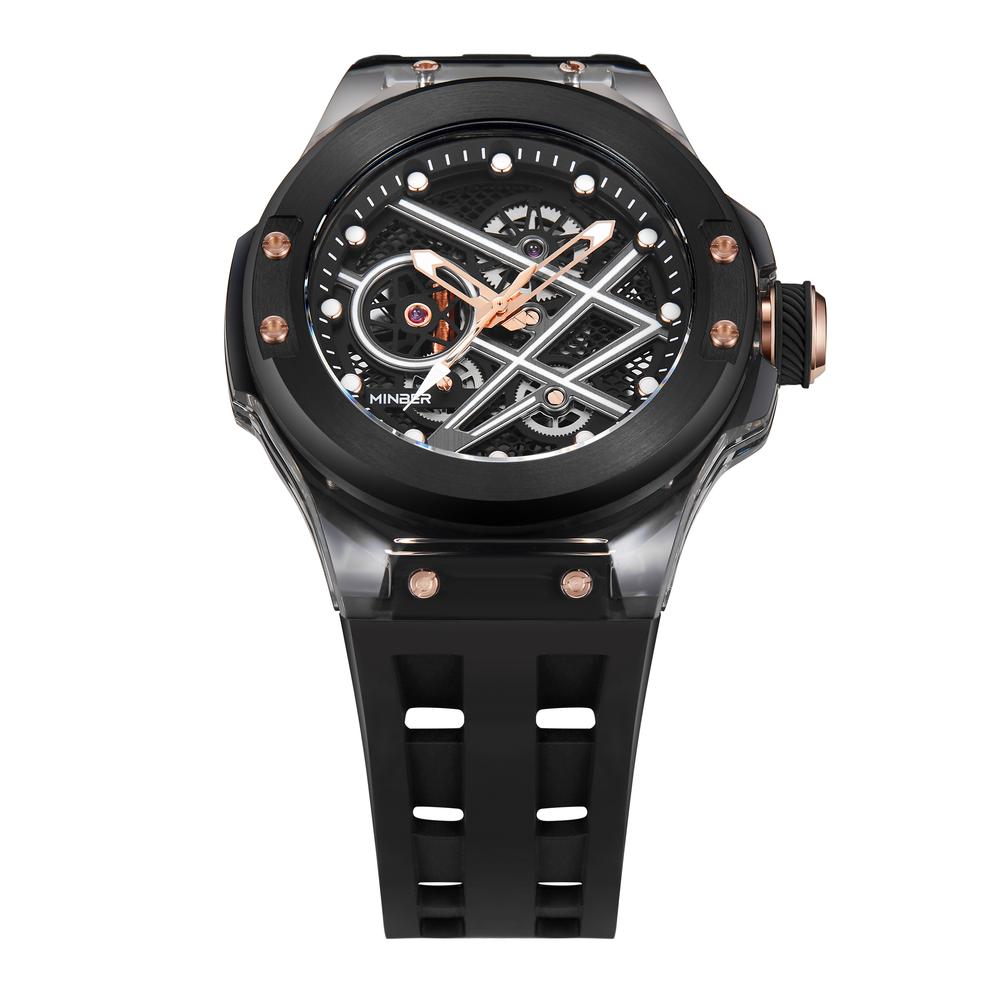 Foto 2 | Reloj de Pulsera Minber M9019g2 Negro para Caballero