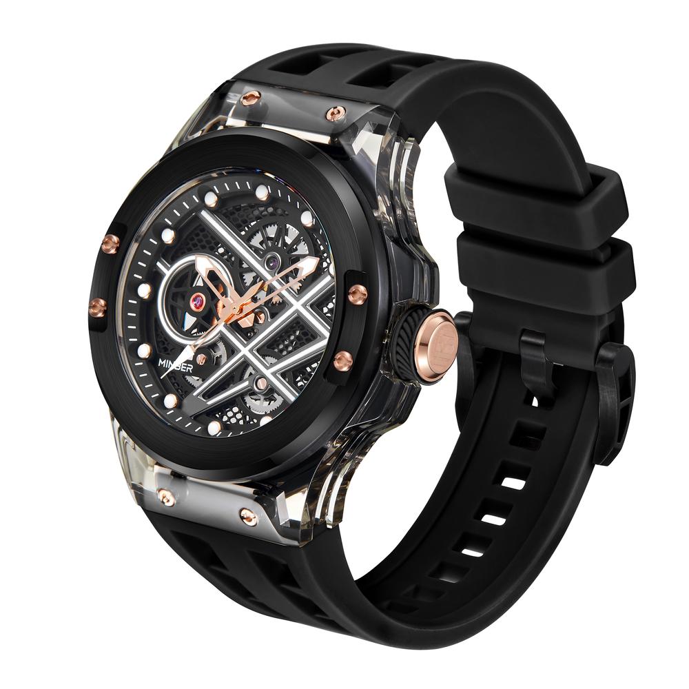 Foto 4 pulgar | Reloj de Pulsera Minber M9019g2 Negro para Caballero