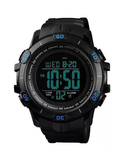 Reloj de Pulsera Digital Skmei 1475 Bisel Negro con Azul