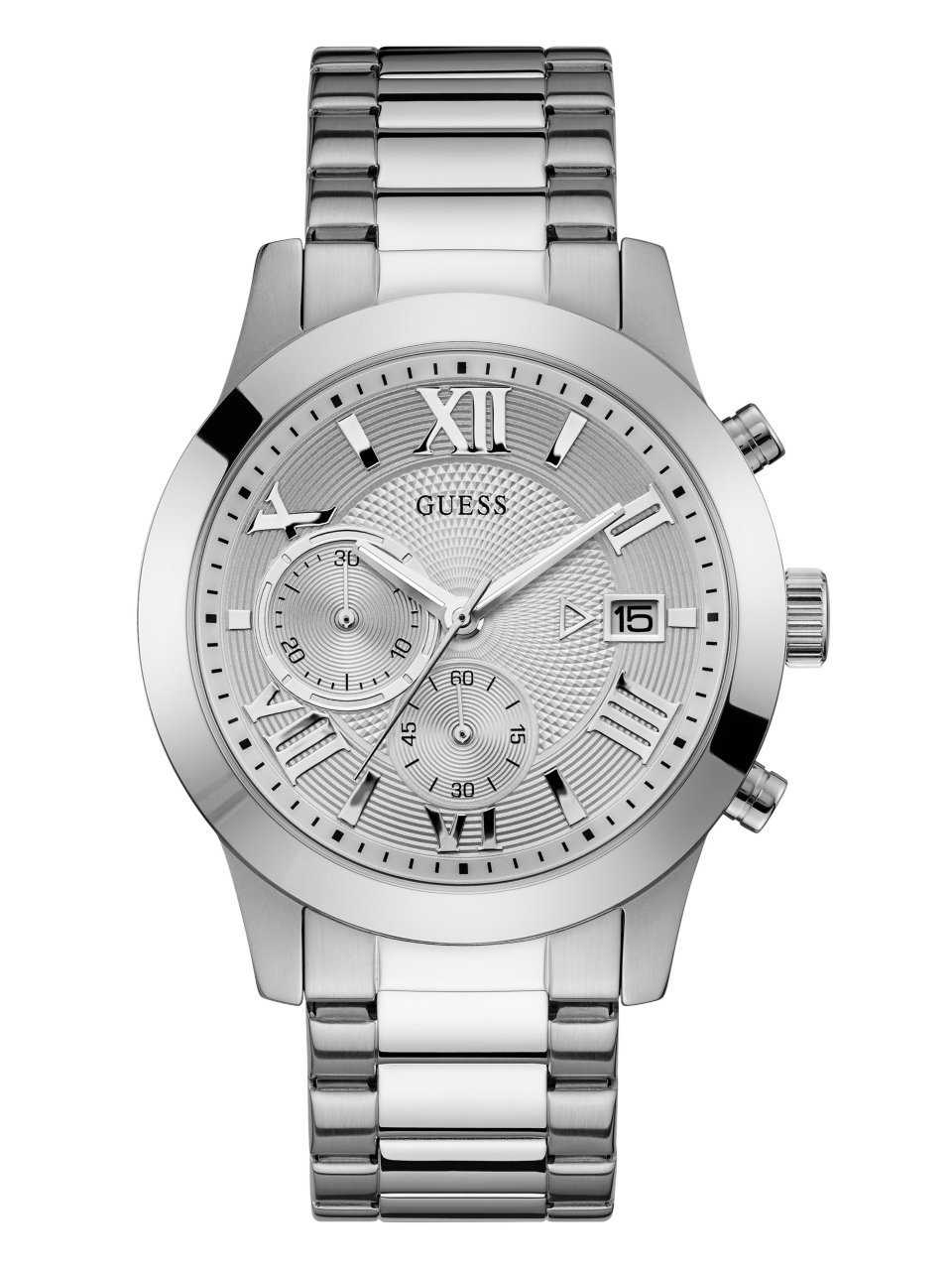 Foto 2 pulgar | Reloj Guess Plateado para Hombre - Venta Internacional