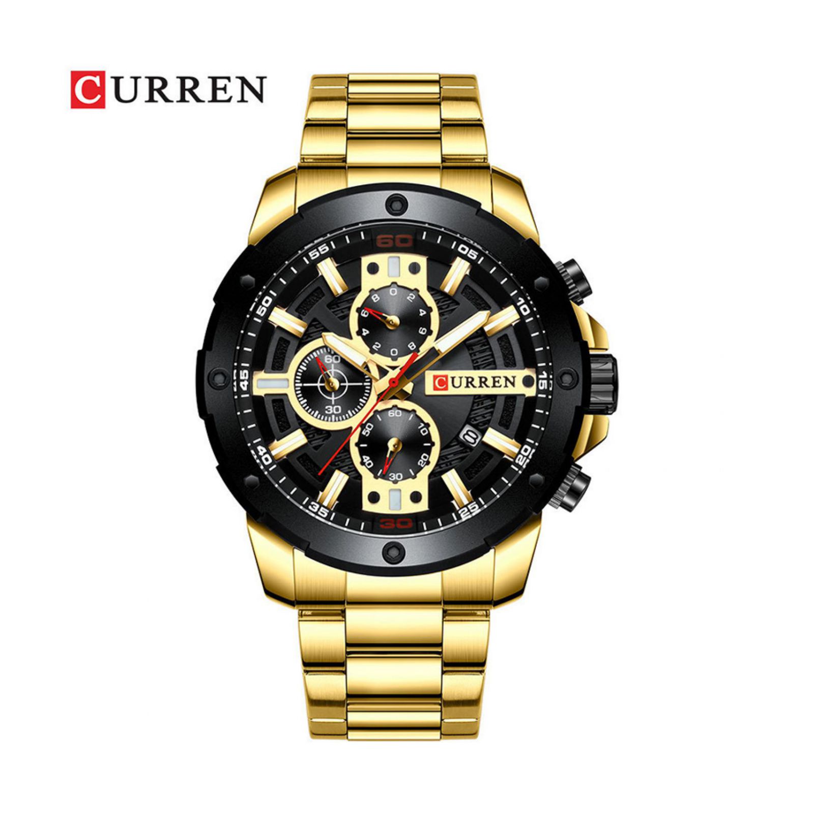 Foto 3 pulgar | Reloj Curren KREC6718 Dorado para Hombre