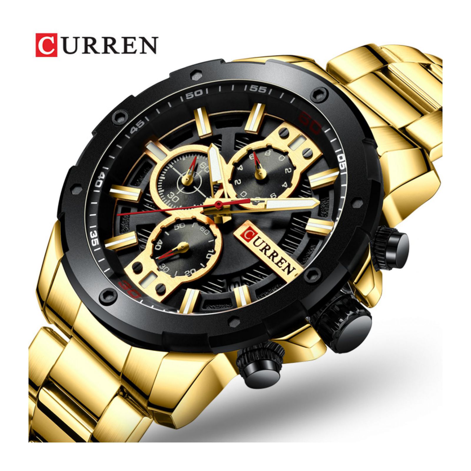 Foto 4 pulgar | Reloj Curren KREC6718 Dorado para Hombre