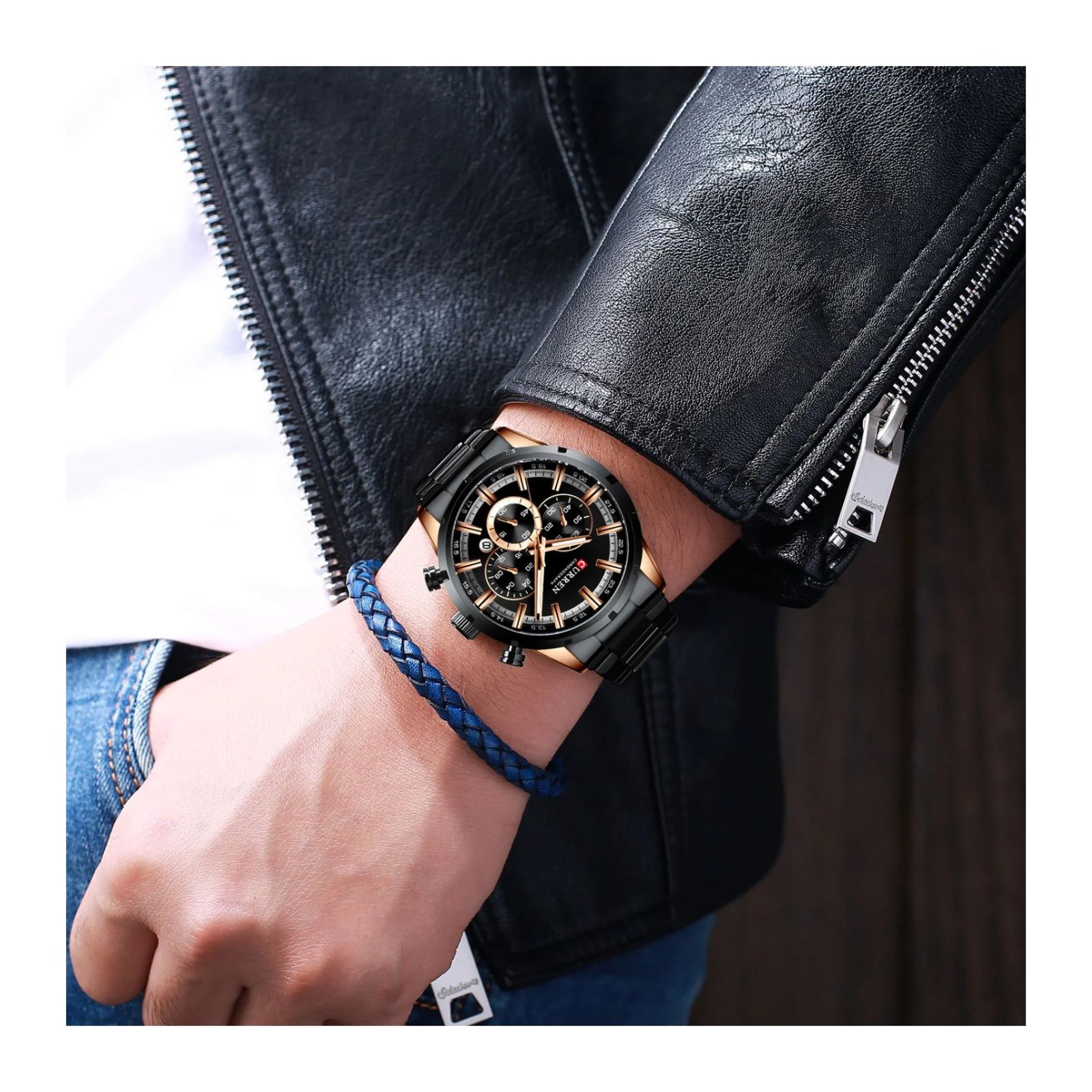 Foto 6 pulgar | Reloj Curren KREC7601 Negro para Hombre