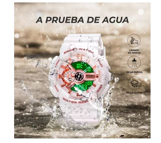 Foto 4 pulgar | Reloj Deportivo Skmei 1688 Blanco para Hombre