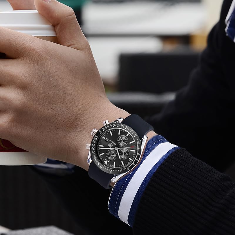 Foto 5 pulgar | Reloj Benyar Negro Cronógrafo de Cuarzo Clásico - Venta Internacional