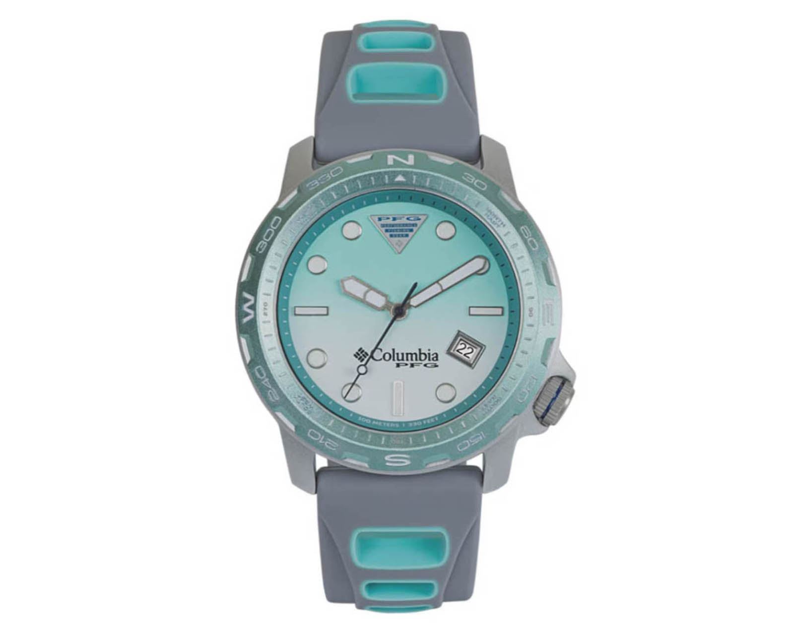 Reloj Columbia Hombre Correa De Silicón Color Gris Pfg02-004