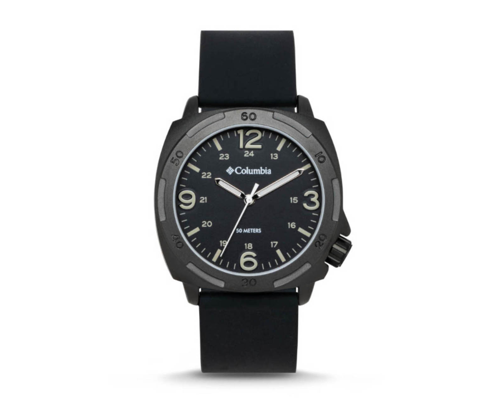 Reloj Columbia Hombre Correa De Silicón Color Negro Css17-001