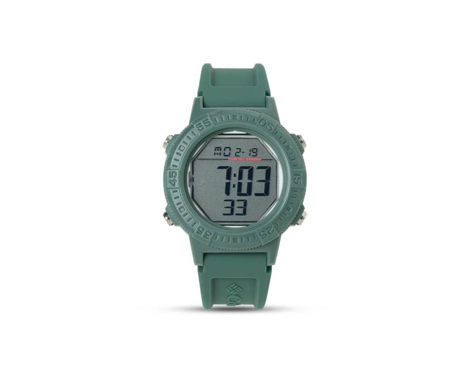 Reloj Columbia Hombre Correa De Silicón Color Verde Css14-103