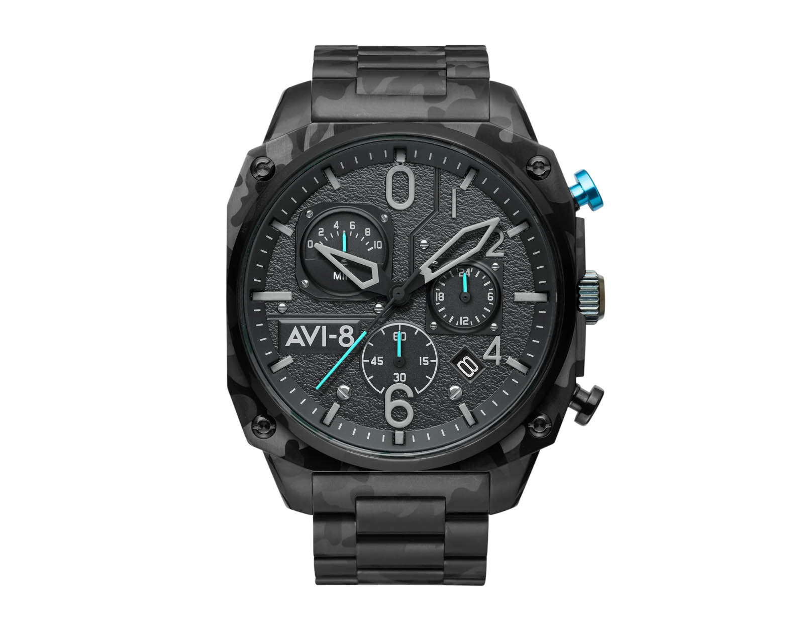 Reloj Avi-8 Hombre Extensible De Acero Inoxidable Color Gris Av-4052-11