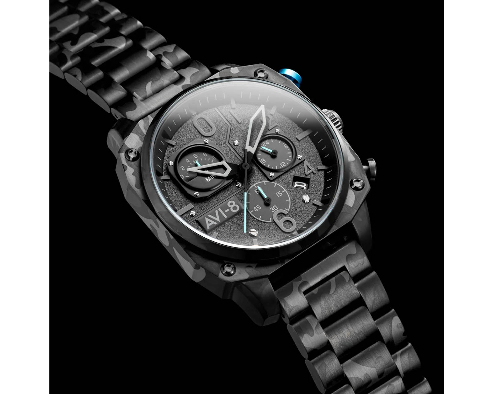 Foto 4 pulgar | Reloj Avi-8 Hombre Extensible De Acero Inoxidable Color Gris Av-4052-11