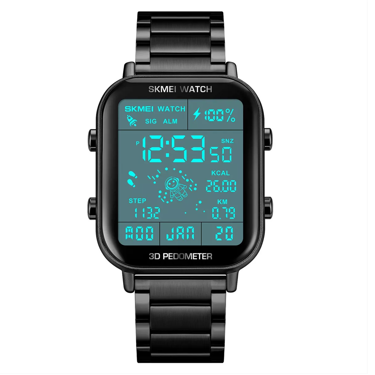 Reloj De Pulsera Digital Para Hombre Eo Safe Imports Esi-14508  Negro