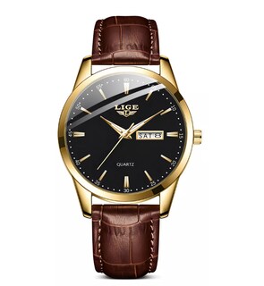 Foto 1 | Reloj Cronógrafo Lige de Cuero Casual para Hombre