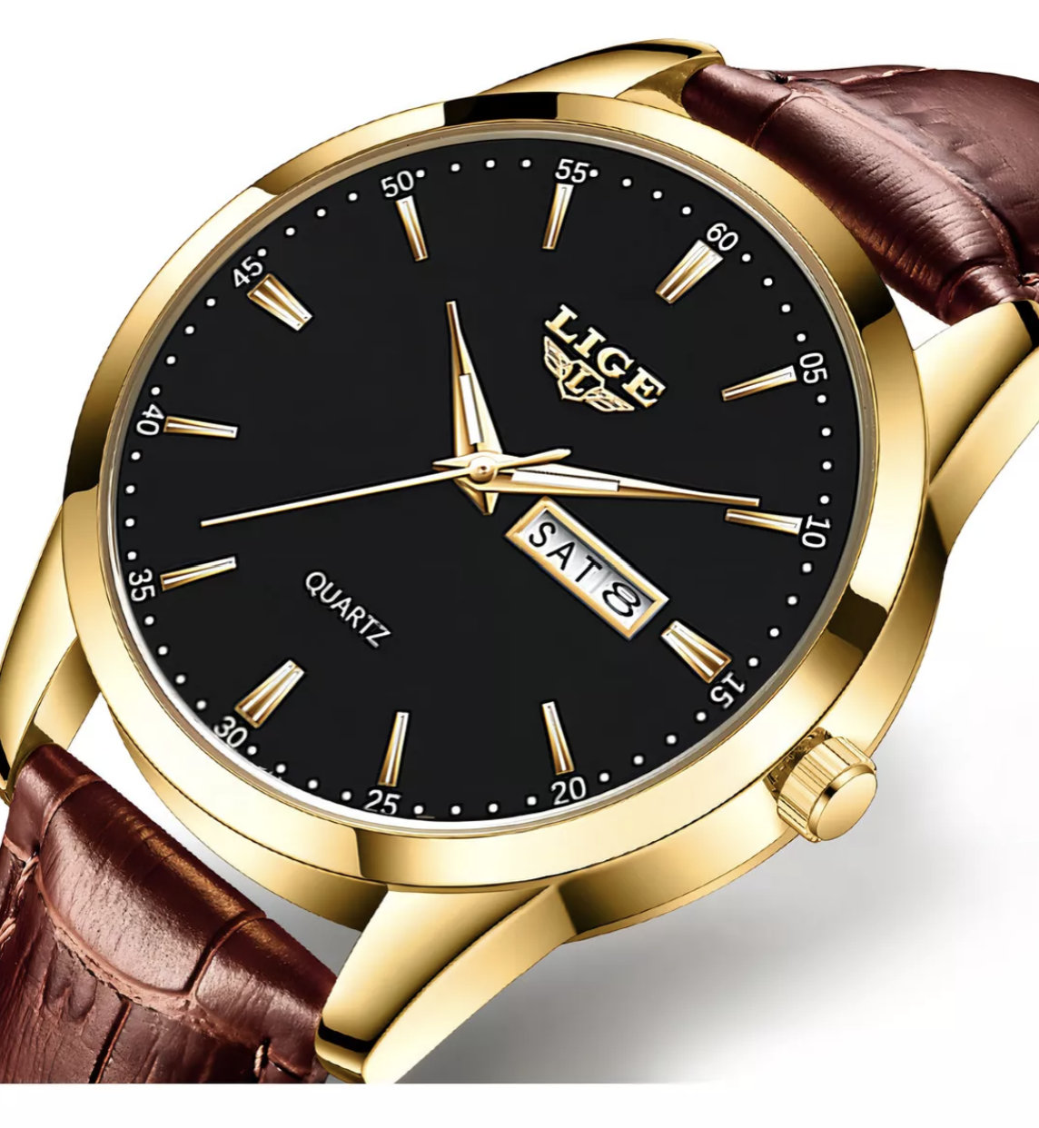 Foto 3 pulgar | Reloj Cronógrafo Lige de Cuero Casual para Hombre