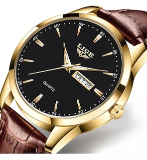 Foto 2 | Reloj Cronógrafo Lige de Cuero Casual para Hombre