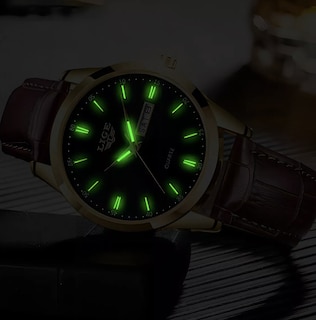 Foto 4 | Reloj Cronógrafo Lige de Cuero Casual para Hombre