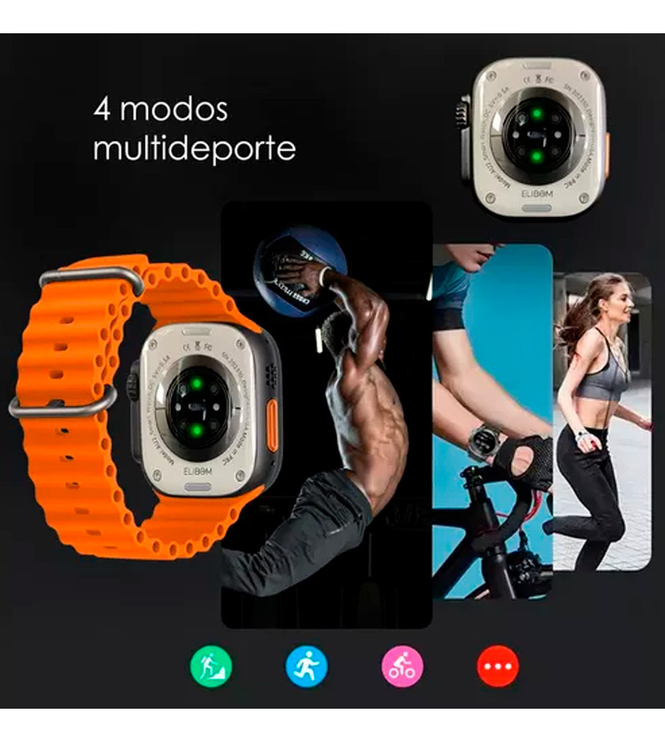 Foto 5 pulgar | Reloj Smartwatch G-tide Elibom Au2 Anaranjado