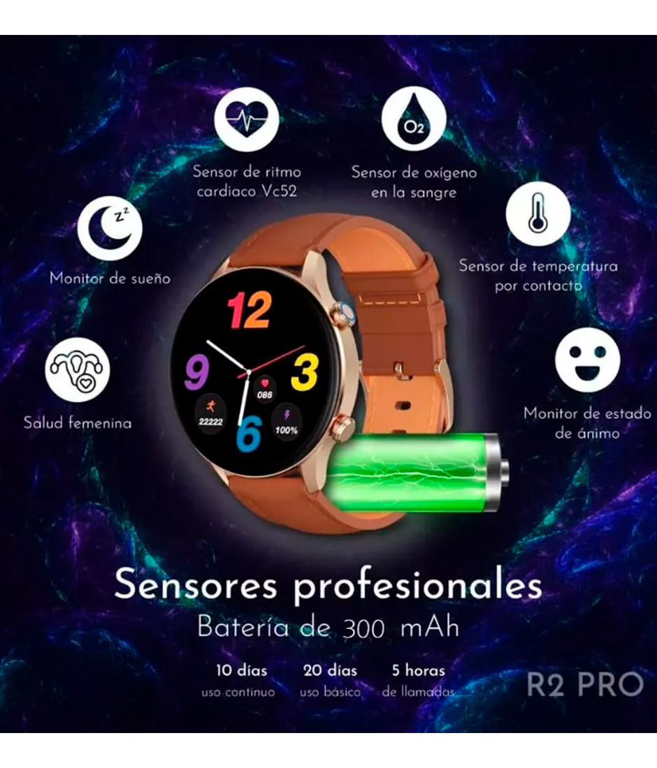 Foto 5 pulgar | Reloj Smartwatch G-tide Contra Agua Android Iphone R2 Pro Ca