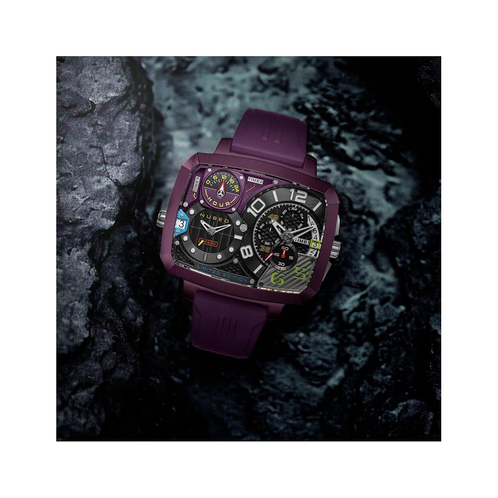 Foto 8 pulgar | Set Reloj Y Correa Nubeo Para Hombre Nb-6084-06 Metallic Purple