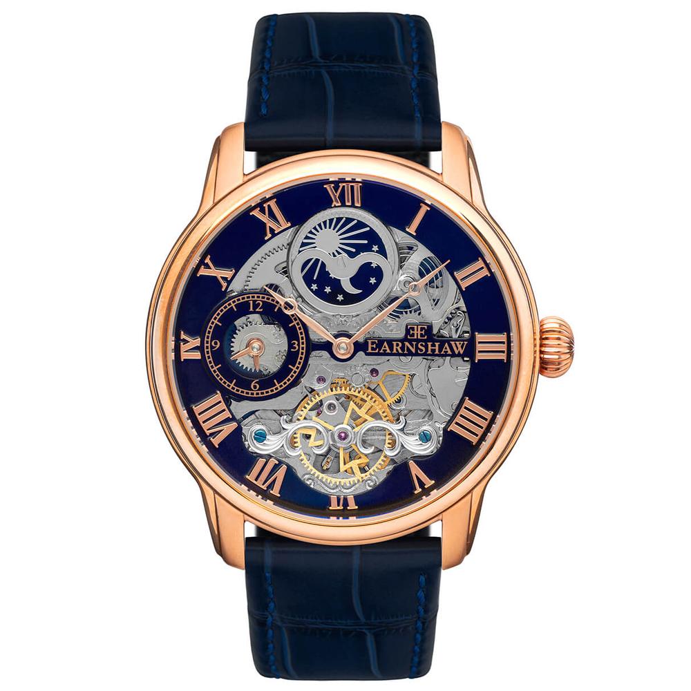 Reloj De Pulsera Earnshaw Para Hombre Es-8006-0a Blue Rose Gold