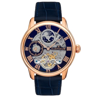Foto 1 | Reloj De Pulsera Earnshaw Para Hombre Es-8006-0a Blue Rose Gold