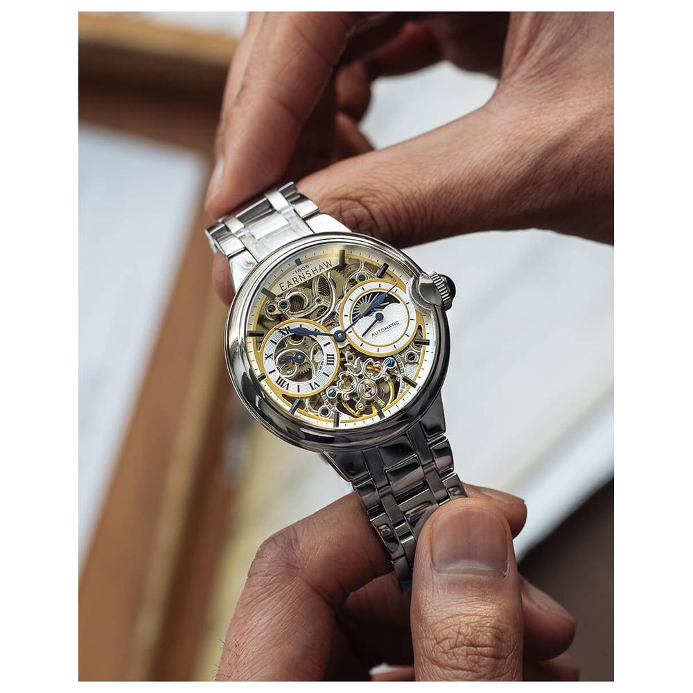 Foto 6 pulgar | Reloj Earnshaw Plateado para Hombre