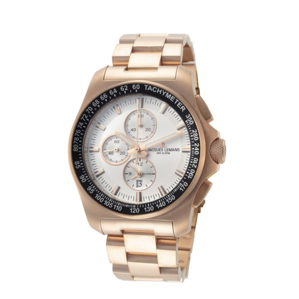 Foto 1 | Reloj Jacques Lemans 1-1990c Manchester Cronógrafo-oro Rosa