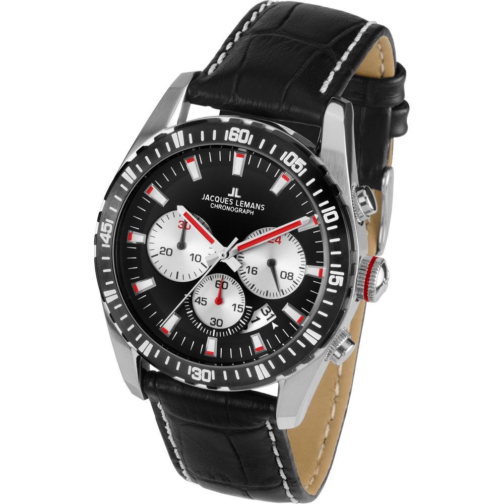 Foto 2 pulgar | Reloj Jacques Lemans 1-1801c Liverpool Cronógrafo-negro