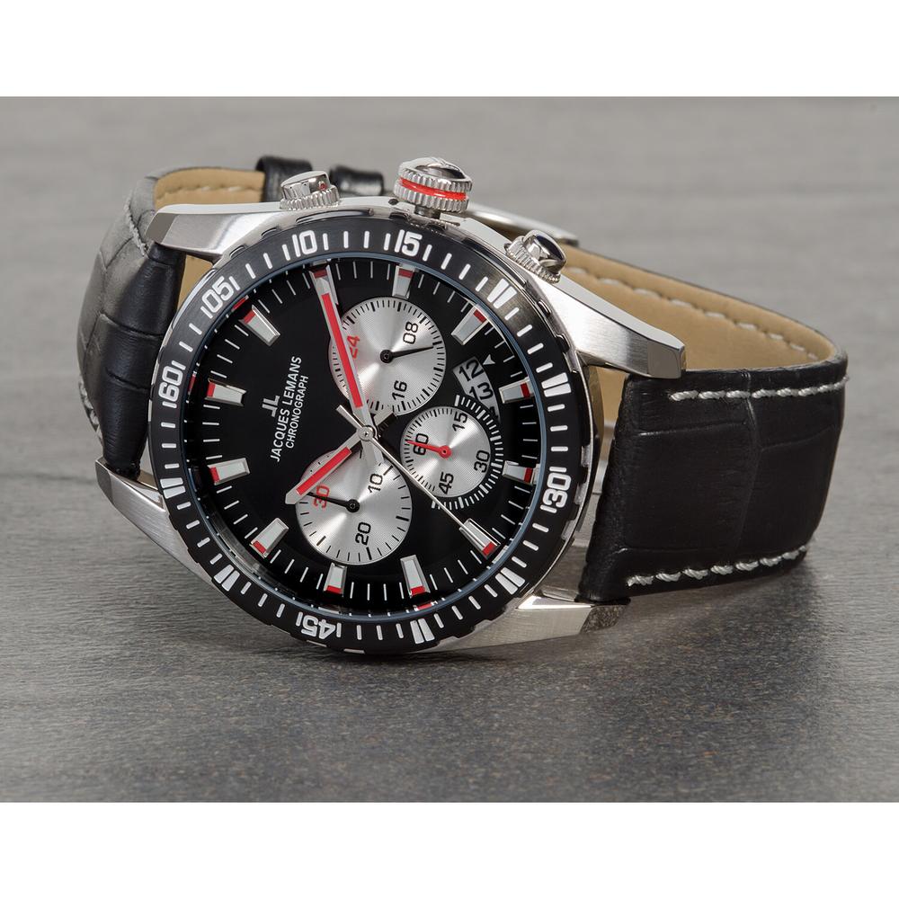 Foto 5 pulgar | Reloj Jacques Lemans 1-1801c Liverpool Cronógrafo-negro