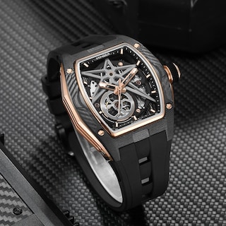 Foto 4 | Reloj De Pulsera Minber Hombre M9108g2 Color Black/rose Gold