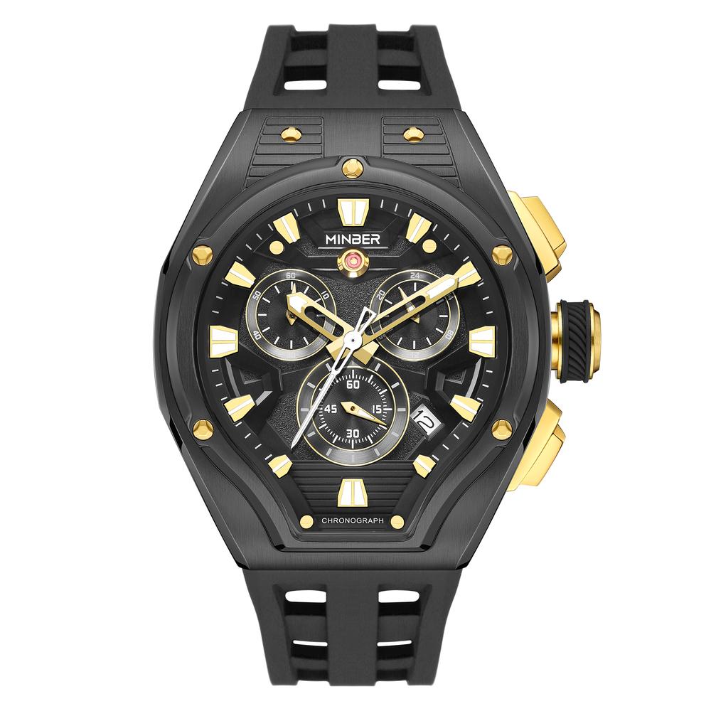 Foto 2 pulgar | Reloj De Pulsera Minber Hombre M9130g1 Color Black/yellow