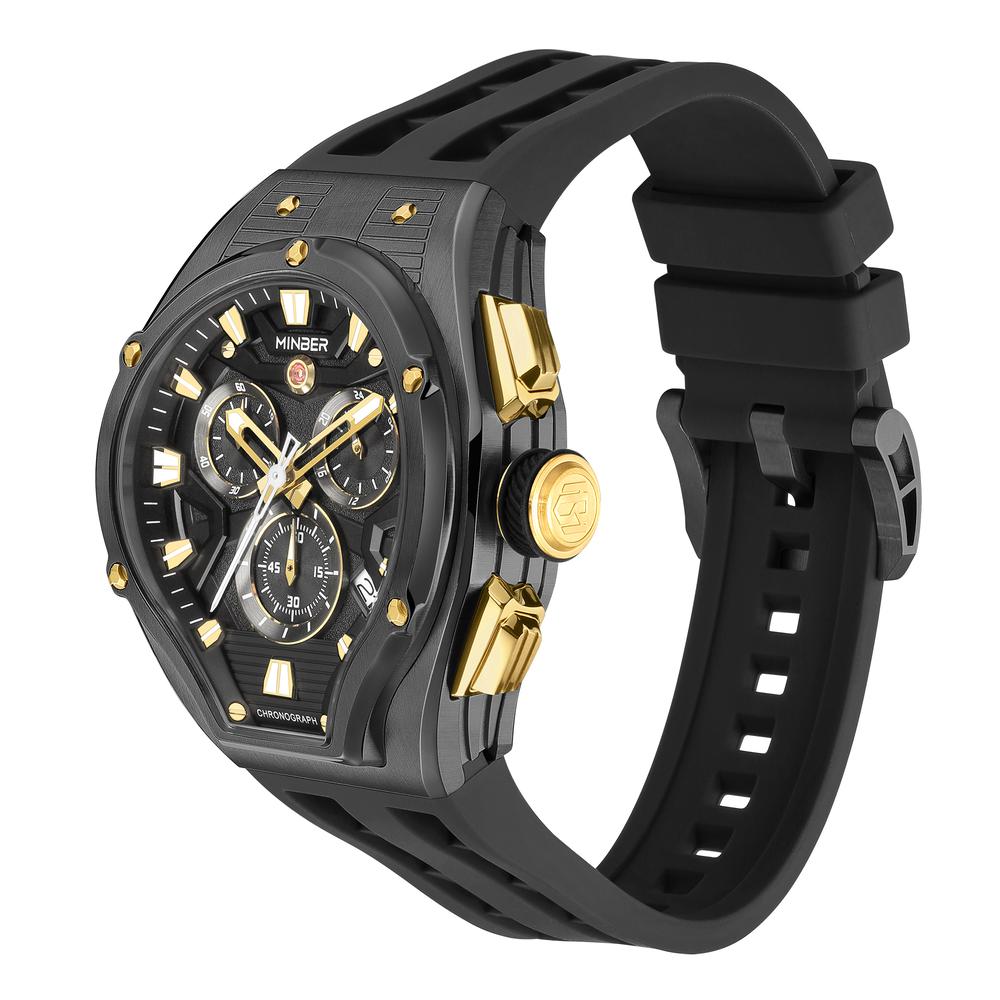 Foto 3 pulgar | Reloj De Pulsera Minber Hombre M9130g1 Color Black/yellow