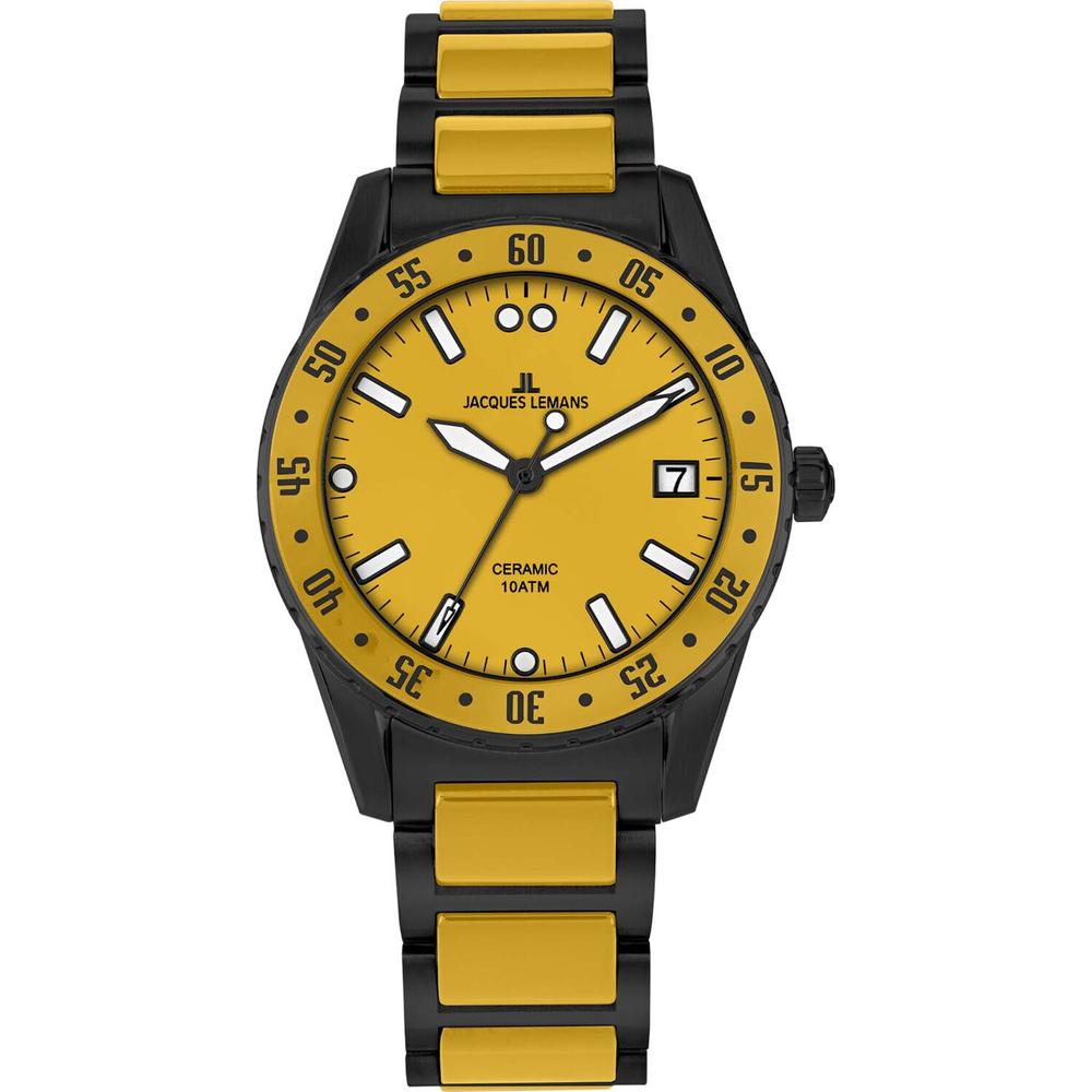 Reloj Jacques Lemans 42-10i Men´s Con Fecha-amarillo